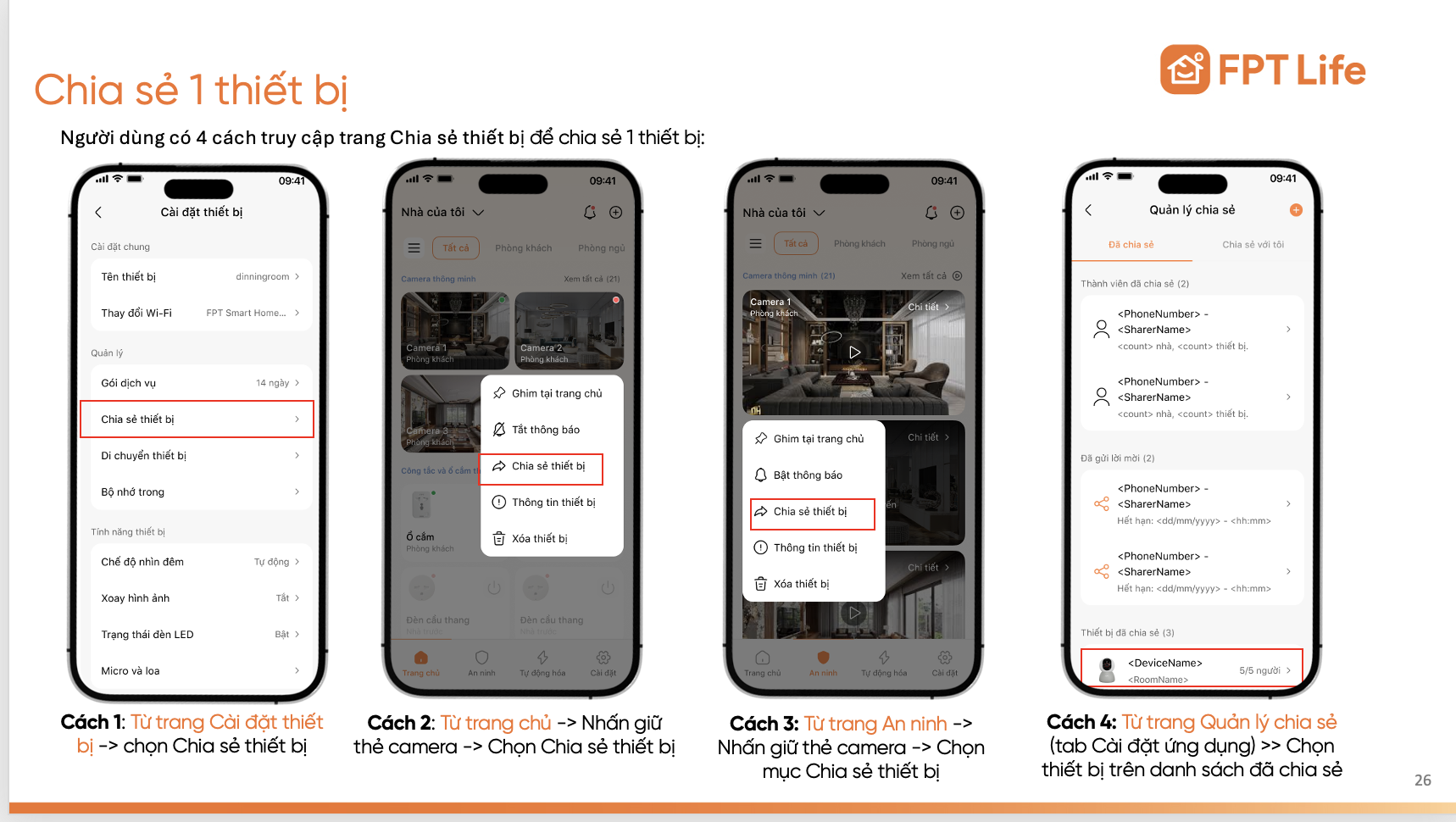 Bước 1: Chọn thiết bị chia sẻ
